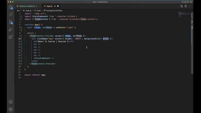 Themes with useContext | React Js смотреть онлайн