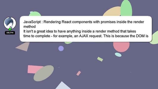 JavaScript : Rendering React components with promises inside the render method смотреть онлайн