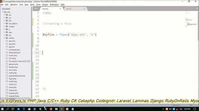 PHP Advanced Part-17 | File Handling fopen | Create File PHP Advanced Tutorial смотреть онлайн