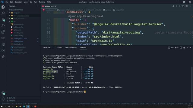 18. Lets explore file size of compiled bundle js files both on running serve and build - Angular CL смотреть онлайн