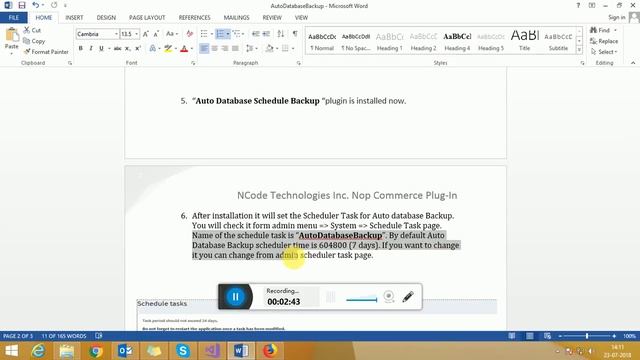 nopCommerce Auto Database Backup Plugin смотреть онлайн