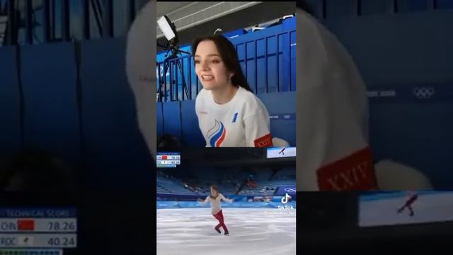 Женя Медведева всегда так искренне переживает за Марка! Спасибо ей за такую поддержку💙