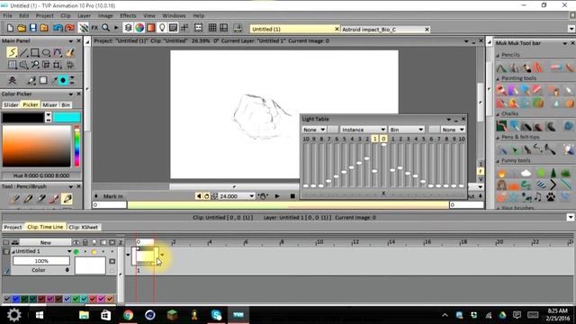 Animation in TVPaint, The light table смотреть онлайн
