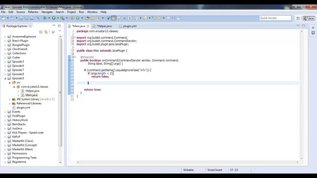 Bukkit Plugin Tutorial | Episode 9 | Some clean Java смотреть онлайн