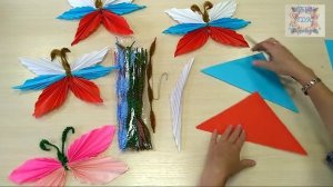 Мастер-класс ко Дню Флага России "Бабочка Триколор"