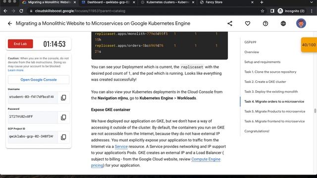 Migrating a Monolithic Website to Microservices on Google Kubernetes Engine GSP699 смотреть онлайн