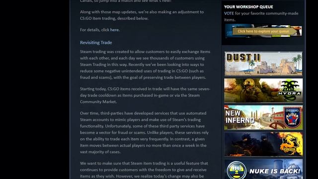 NEW UPDATE: 7-DAY COOLDOWN WHEN TRADING CS:GO ITEMS / SKINS смотреть онлайн