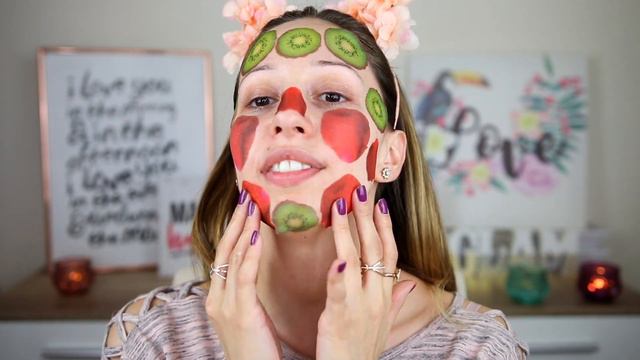 Kocostar Kiwi and Rose face slice masks | YES To coconut lip kit | Beauty bay haul смотреть онлайн
