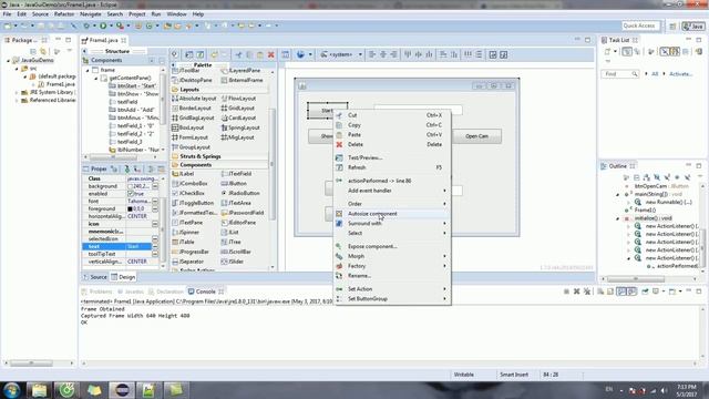 Java GUI OpenCV смотреть онлайн