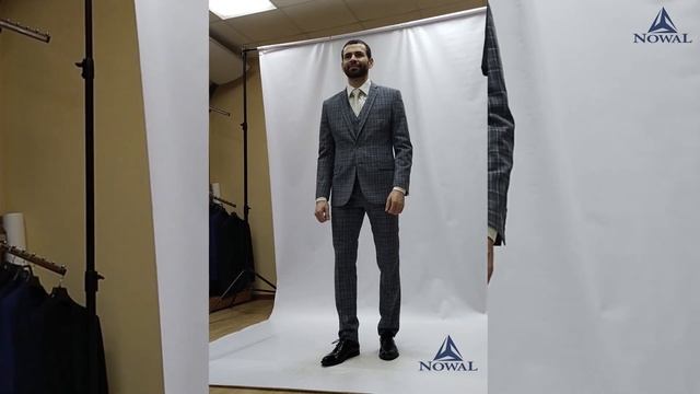 Мужской классический серый костюм тройка в клетку NowaL арт. 163Т оптом от производителя (Россия). смотреть онлайн