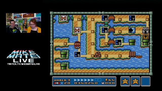 Super Mario All-Stars (SNES) Mario 1 2 3 Full Games - Mike Matei Live смотреть онлайн
