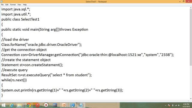 A JDBC program to connect Oracle Database.. смотреть онлайн