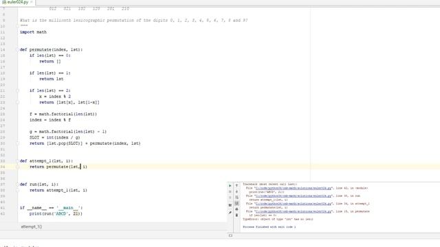 Euler and Python! Ep 024 - Lexicographic permutations (Coding) смотреть онлайн