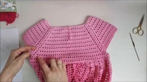 Платье для девочки 5  6 лет крючком. Пряжа Alize bella ombre batik