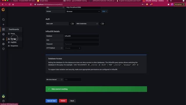 Configuración de Grafana y ejecución de prueba смотреть онлайн