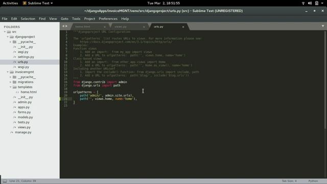 07 HOW TO SETUP VIEWS, PATH/URL, AND TEMPLATES IN DJANGO - INVOICE MANAGEMENT SYSTEM смотреть онлайн