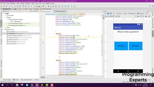 #3 Mini Quiz App using Firebase in Android Studio Tutorial (Layout) смотреть онлайн