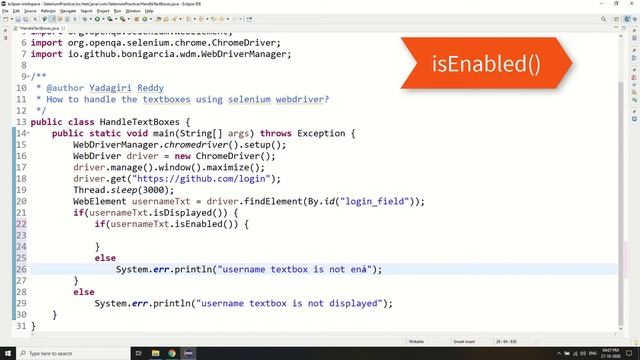 P8 - How to handle Textboxes in Selenium WebDriver | Selenium | Java | смотреть онлайн