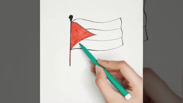 How To Draw A Palestine Flag | Free Palestine | Stop Terrorism | I'm With Palestine | MK16 Arts