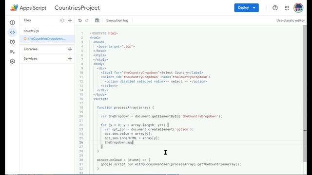 GAS (Google App Script) - Sidebar dropdown смотреть онлайн