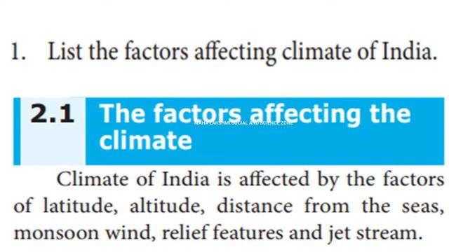1. LIST THE FACTORS AFFECTING CLIMATE OF INDIA ?-10TH STD - SOCIAL(GEOGRAPHY) - UNIT 2 - NEW TN BOO смотреть онлайн