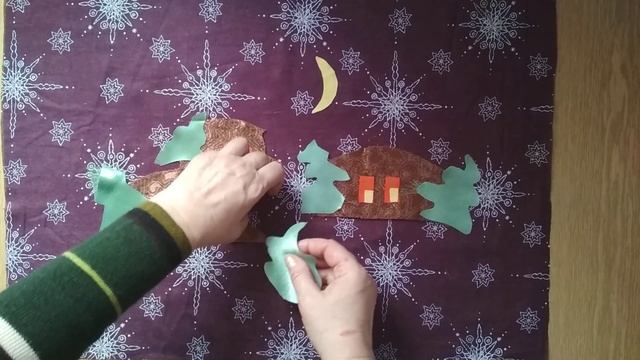 ДОМА ЗИМА СУГРОБЫ в лоскутной технике/УТИЛИЗИРУЕМ ЛОСКУТЫ ОБРЕЗКИ ТКАНИ накрываем фатином и шьем (1 смотреть онлайн