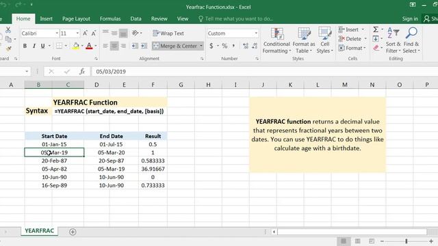 Use of YEARFRAC Function in Microsoft Excel ( Hindi ) смотреть онлайн