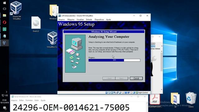 Como Instalar o Windows 95 e o Windows 1.0 no Oracle Virtual Box смотреть онлайн