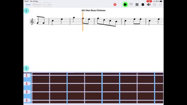 "Ah! Mon Beau Chateau" violin notes - "Easy Note" app (iOS & Android) - learn violin easily смотреть онлайн