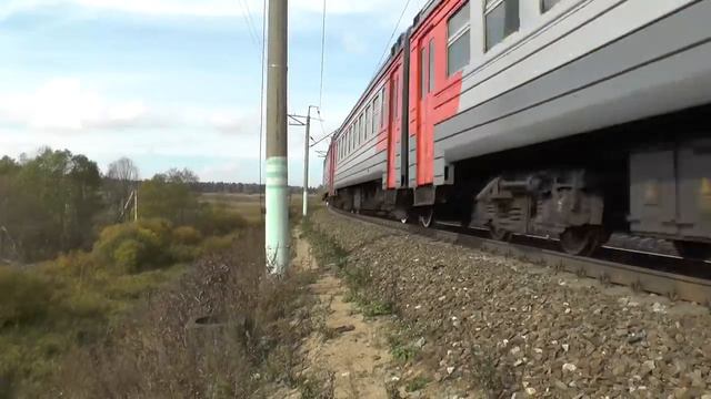 Электропоезд ЭР2Т-7105 перегон Гагарин - Уваровка смотреть онлайн