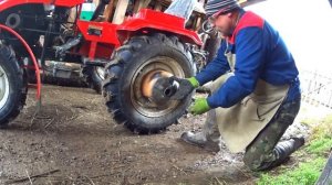 Простые утяжелители на минитрактор Русич Т- 15 из баллонов / Процесс изготовления