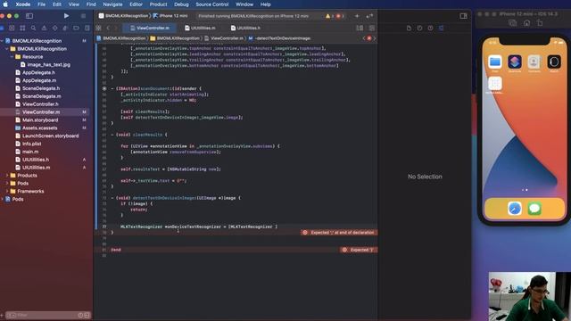 How to use Google's MLKit in Objective-C for Document Reading in iOS смотреть онлайн