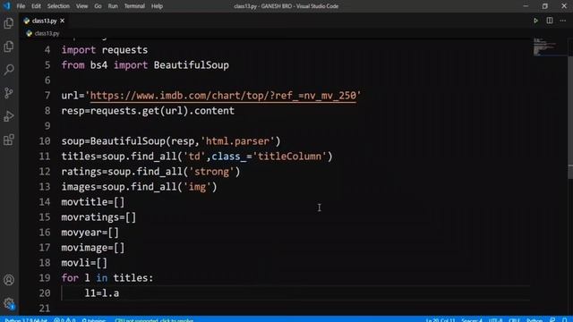 imdb details scraping using python смотреть онлайн