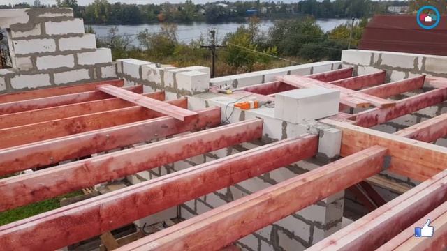 Теплый контур дома из газобетона в пос. Свердлова. смотреть онлайн