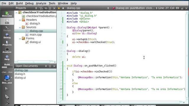 Checkbox y RadioButton en QT Creator смотреть онлайн