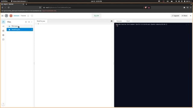 Create Java Project, source file, and execute the source file (repl.it) смотреть онлайн