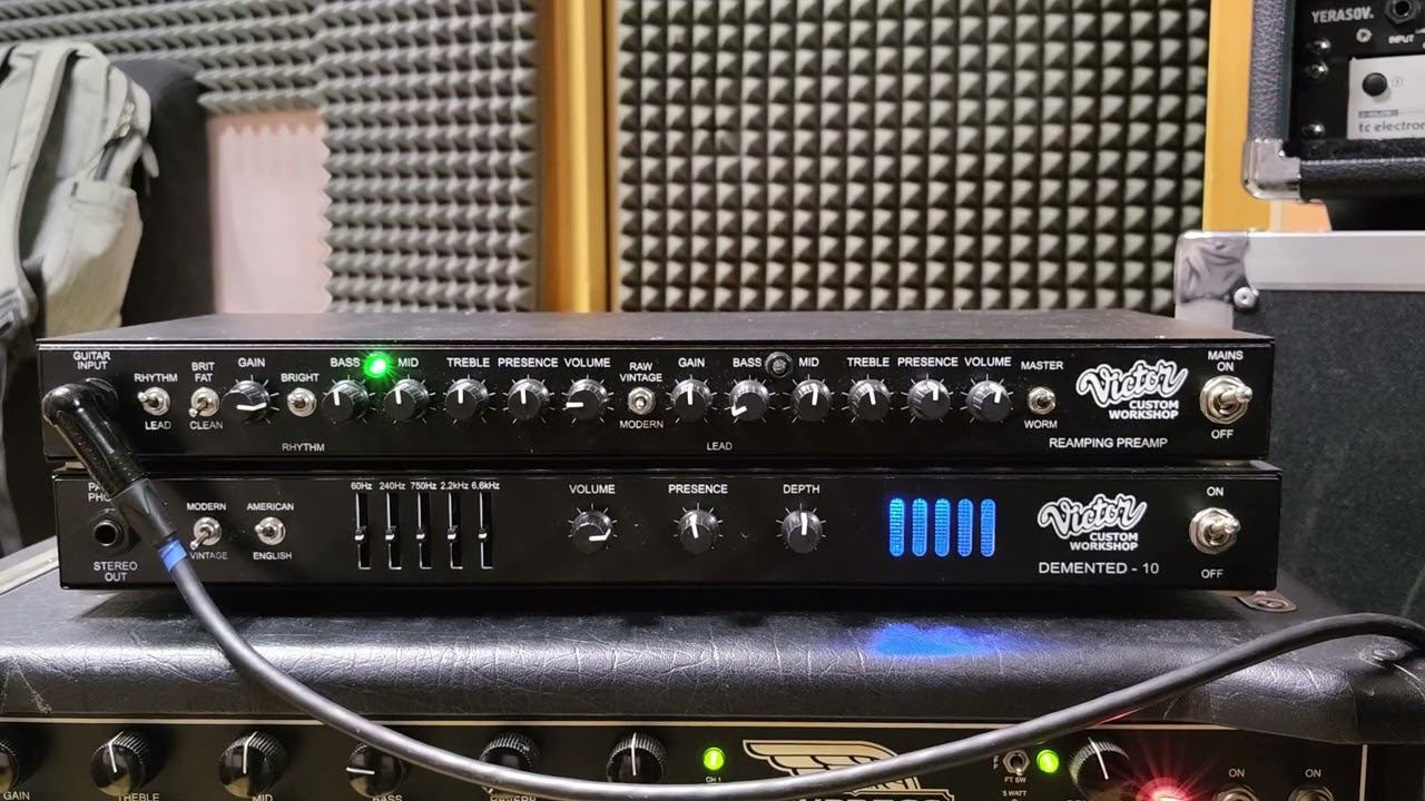 Victor Custom Guitar reamping preamp Demented 10 amp line out демонстрация лампового чистого смотреть онлайн