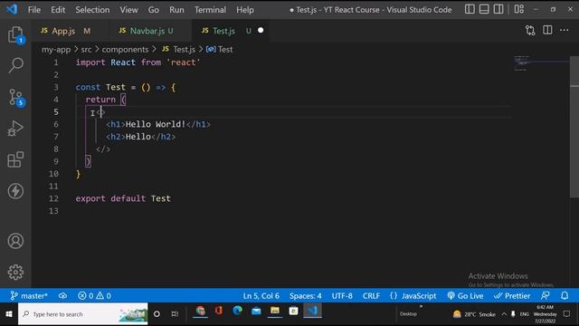 React Fragment and JSX in Complete React Course in Hindi / Urdu смотреть онлайн