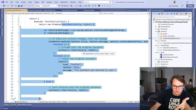 DotVVM Minutes #8: Modal Confirm Dialog with postback handlers смотреть онлайн