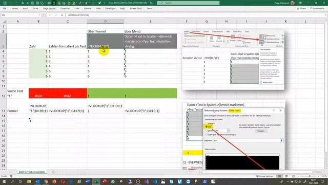 Excel Convert Numbers into Text. Error #N/A in VLookup, Type Convert 13 in Macros смотреть онлайн