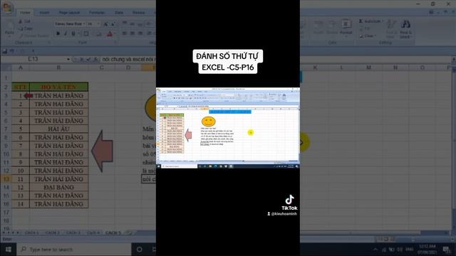 # Đánh số thứ tự Excel _C5_P16 смотреть онлайн