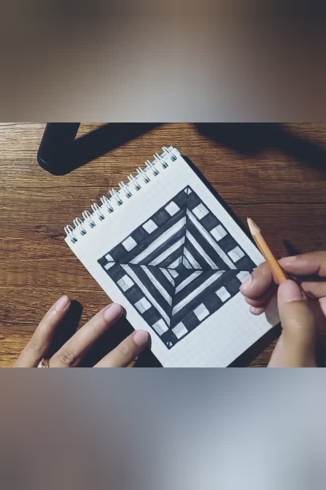 3D рисунок оптической иллюзии для детей /Easy 3D Optical Illusion Drawing For Kids #speeddrawing