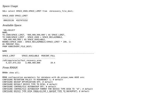 Failure Of Backup Due To Limit Exceeded For Recovery Files Since Cannot Reclaim Disk Space... смотреть онлайн