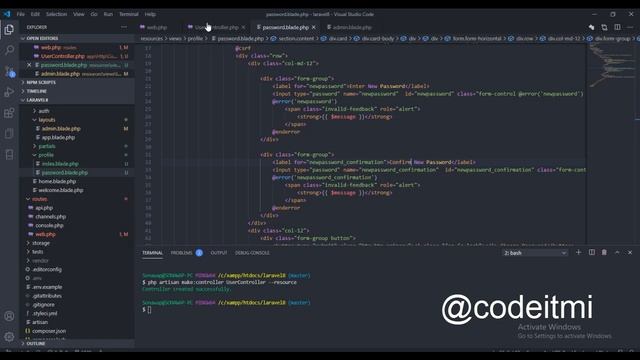 Laravel 8 Admin Panel with Roles and Permission - Part 8 Account Settings смотреть онлайн