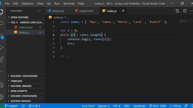 Javascript Tutorial für Anfänger (deutsch) | Teil 5 - Arrays und Schleifen смотреть онлайн