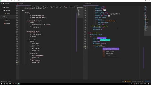 Code a Website from Mockup with JADE and SASS смотреть онлайн