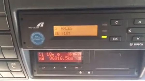 TOLL COLLECT переключение массы и числа осей