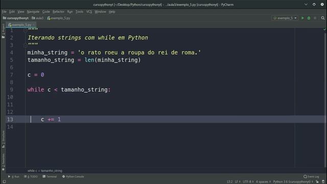 Iterando strings com while em Python - Aula 9 смотреть онлайн