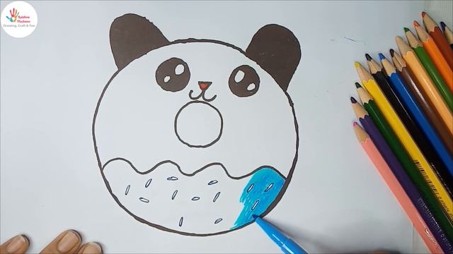 HOW TO DRAW A CUTE PANDA DONUT - EASY DRAWING STEP BY STEP HOW TO DRAW A CUTE DONUT EASILY смотреть онлайн