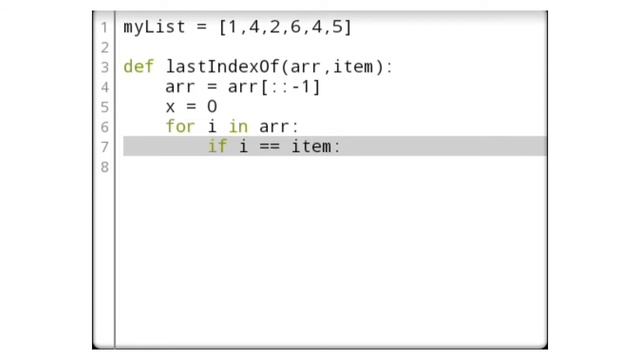 Algorithm- linear search in python finding the last index of an item смотреть онлайн